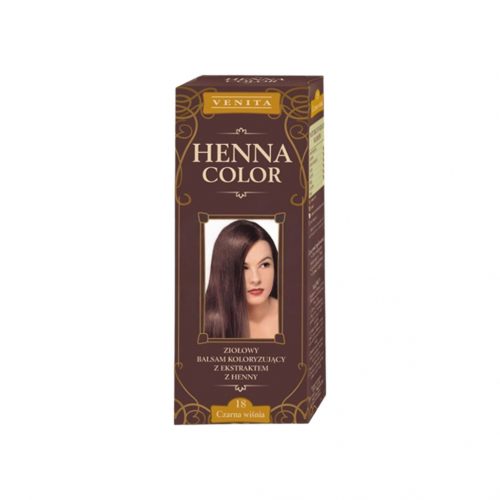 Henna color színező hajbalzsam nr 18 fekete meggy 75 ml