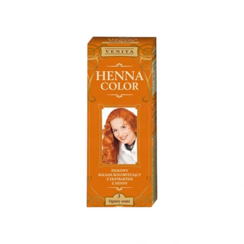 Henna color színező hajbalzsam nr 3 tűznarancs 75 ml