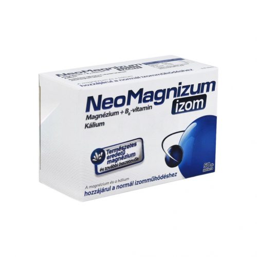 Neomagnizum izom magnéziumot káliumot és b6-vitamint tartalmazó tabletta 50db