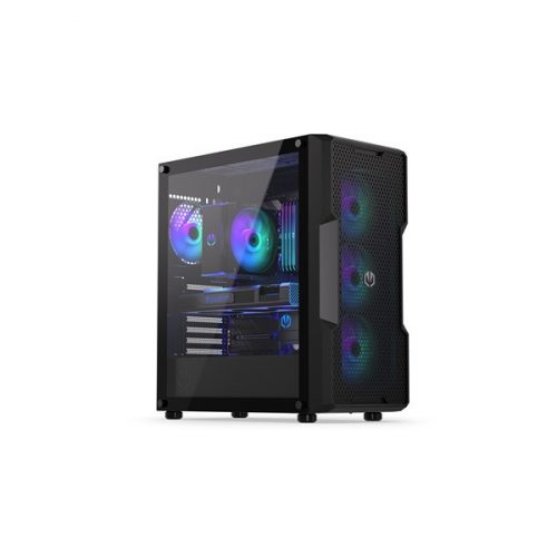 Endorfy számítógépház - regnum 400 argb (atx /micro atx/itx, 2xusb3.0, 4x12cm led ventilátor, ablakos, fekete)