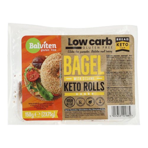 Balviten gluténmentes keto low carb bagel 2x75g 150 g