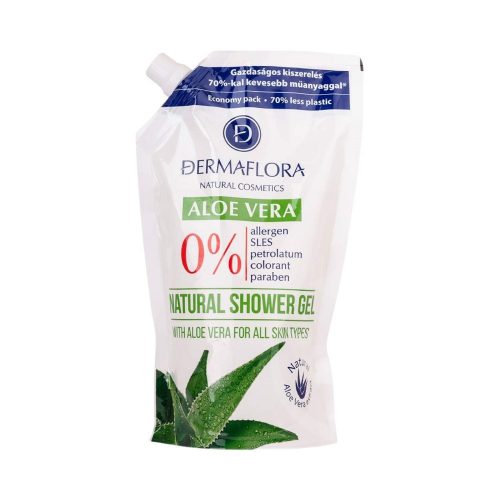 Dermaflora 0% tusfürdő utántöltő aloe vera 500 ml