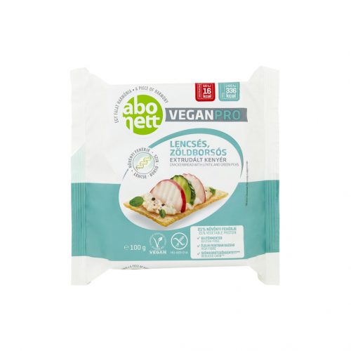 Abonett extrudált kenyér veganpro lencsés-zöldborsós gluténmentes 100 g