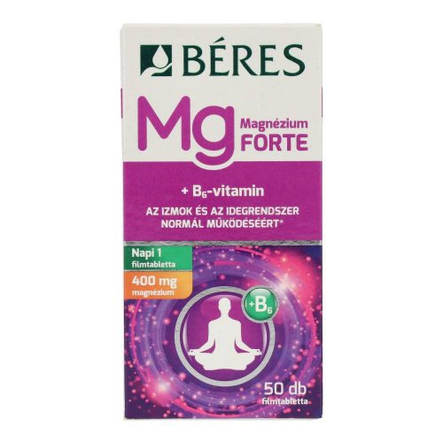 Béres magnézium 400mg+b6 -vitamin forte tabletta 50 db