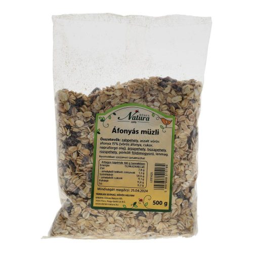 Natura áfonyás müzli 500g