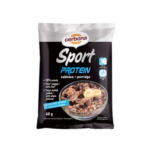 Cerbona sport protein csokis-banános zabkása édesítőszerrel 60g