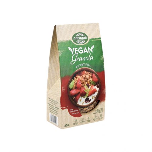 Cerbona vegán granola müzli piros gyümölcsös 300g