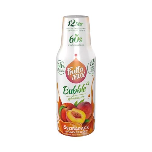 Fruttamax bubble 12 őszibarack 500 ml