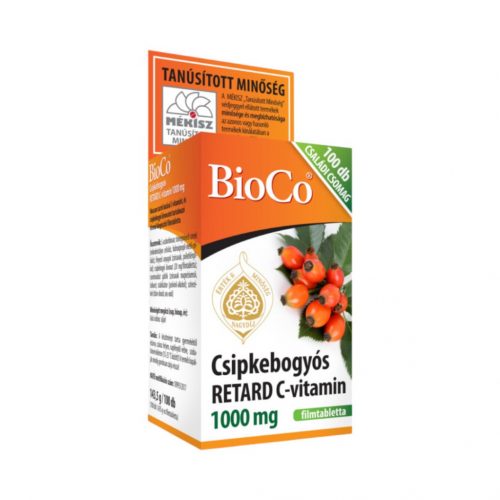 Bioco csipkebogyós retard c-vitamin 1000mg családi csomag filmtabletta 100 db