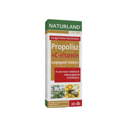 Naturland propolisz+c-vitamin szopogató tabletta 20 db