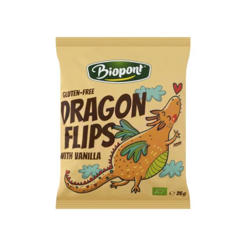 Biopont bio dragon flips kukorica snack valódi vaníliával 25 g