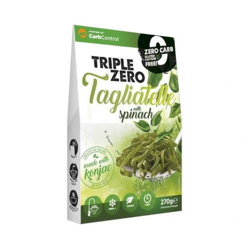 Forpro zero kalóriás tészta - spenóttal tagliatelle cukor/zsír/laktóz/glutén/szójamentes 270g