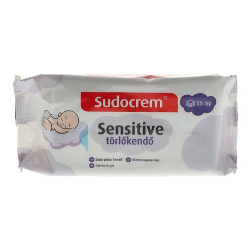 Sudocrem baba törlőkendő sensitive 55 db