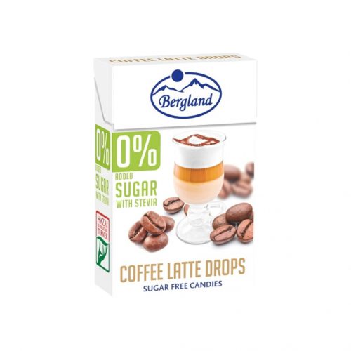 Bergland drops 0% cukor coffee latte 40g