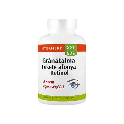 Interherb xxl gránátalma és fekete áfonya+retinol tabletta 90 b