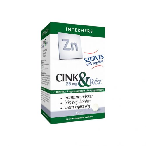 Interherb szerves cink & réz tabletta