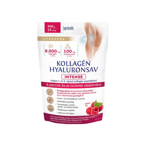 Interherb kollagén és hyaluronsav porcépítő italpor intense málna ízű 300 g