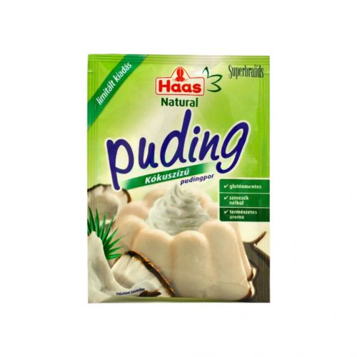 Haas natural pudingpor kókuszízű 40g