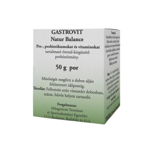 Gastrovit natur balance pre- és probiotikumot tartalmazó étrend-kiegészítő por 50 g