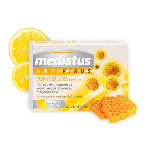 Medistus antivirus lágypasztilla méz-citrom ízben 10 db