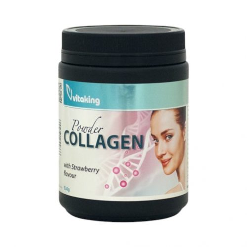 Vitaking collagen powder strawberry eper ízű kollagén por 330g