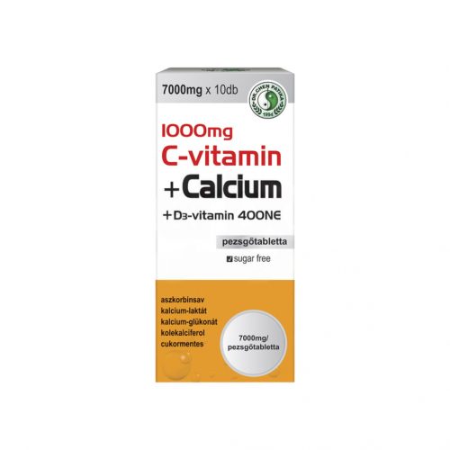 Dr.chen 1000mg c-vitamin+170mg kalcium+400ne d3-vitamin pezsgőtabletta 10 db