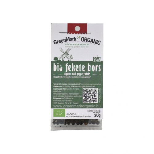 Greenmark bio fekete bors egész 20g