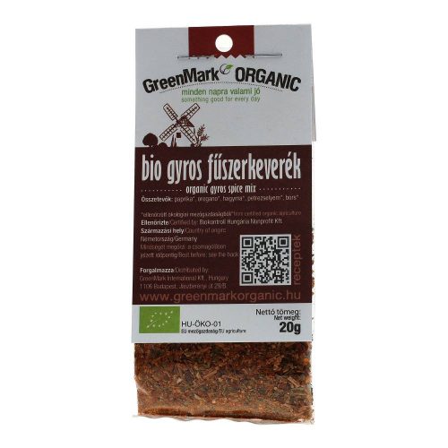 Greenmark bio gyros fűszerkeverék 20g