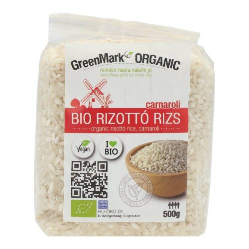 Greenmark bio rizottó rizs fehér carnaroli 500g