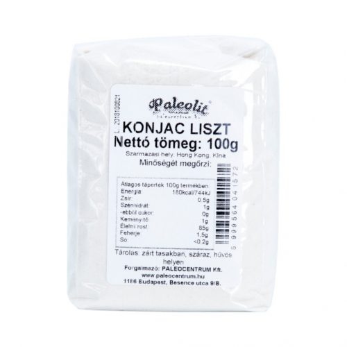 Paleolit konjac liszt 100g 120-200 mesh glükomannán tartalom min 90%