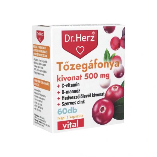 Dr.herz tőzegáfonya kivonat 500 mg kapszula 60 db