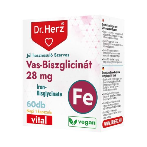 Dr.herz vas-biszglicinát 28mg kapszula 60 db