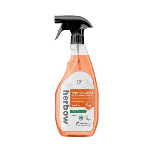 Herbow konyhai tisztító és zsíroldó probiotikus spray and rinse friss narancsos illattal 500 ml