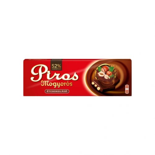 Piros mogyorós étcsokoládé 250g