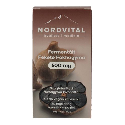 Nordvital fermentált fekete fokhagyma kapszula 60 db