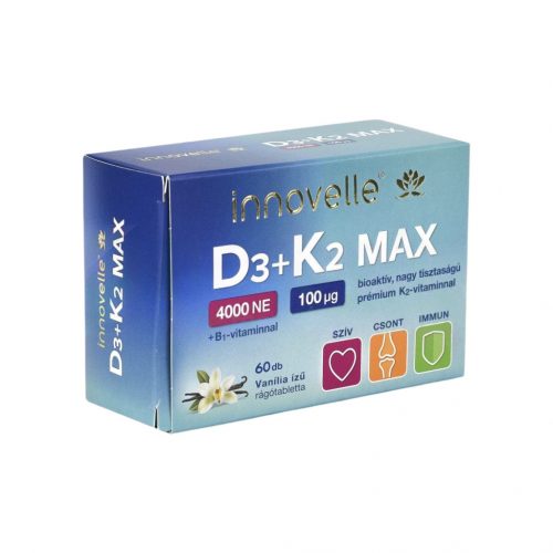 Innovelle d3+k2 max 4000 ne vanília ízű rágótabletta 60db