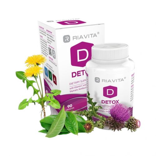 Riavita d-detox c vitamin+b vitamin szilimarinnal étrend-kiegészítő kapszula 90db