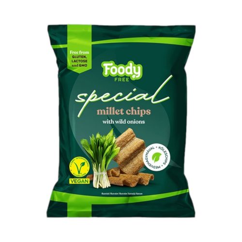 Foody free gluténmentes special köles chips medvehagymával 45g