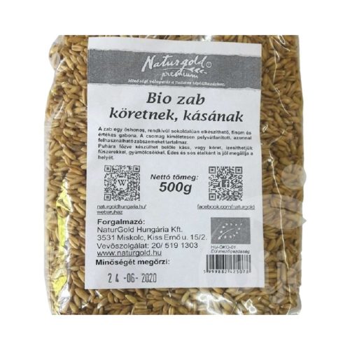 Naturgold bio zab köretnek, kásának, hántolt 500g