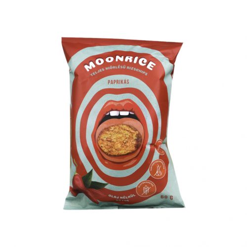 Gluténmentes moonrice rizschips paprikás 60g