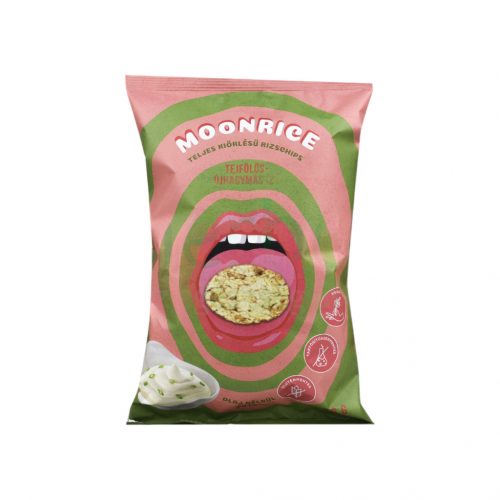 Gluténmentes moonrice rizschips tejfölös-újhagymás ízű 60g