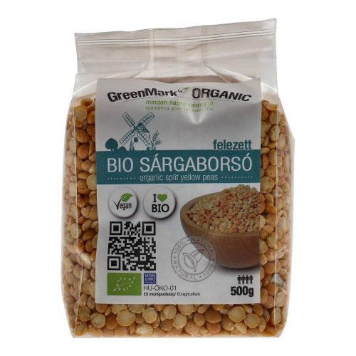 Greenmark bio sárgaborsó felezett 500g