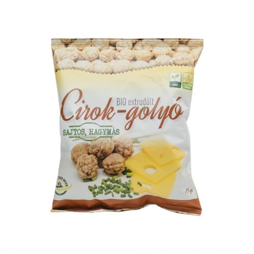 Gluténmentes bio agroszemek cirok-golyó sajtos, hagymás 75g