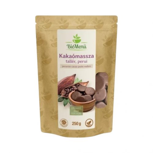 Bio kakaómassza tallér perui 250g biomenü