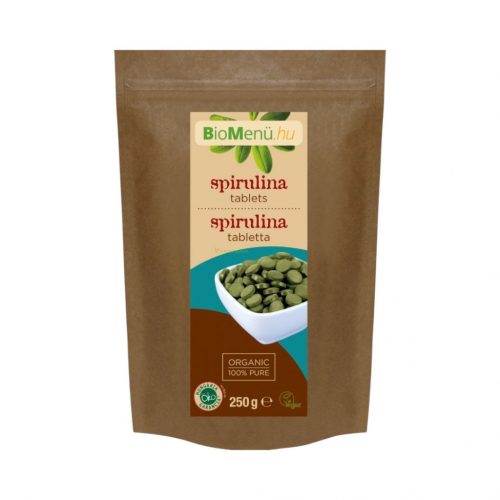 BIO Spirulina alga tabletta  BioMenü 250 g