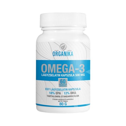 Organika omega-3 500 mg lágyzselatin kapszula 60 db