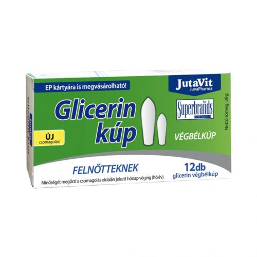 Jutavit glicerin végbélkúp 2500mg felnőtteknek, 12 db