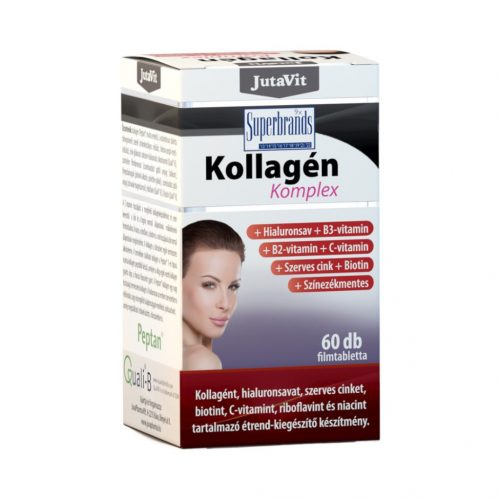 Jutavit kollagén komplex + hialuronsav + c-vitamin + szerves cink + biotin + b2-vitamin + b3-vitamin, 60db