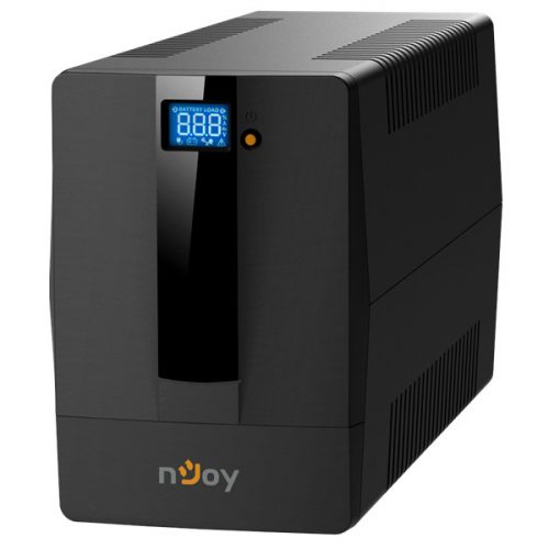 Njoy szünetmentes 1000va - horus plus 1000 (4 schuko, line-interaktív, rj45 védelem, usb, szoftver, lcd kijelző, fekete)