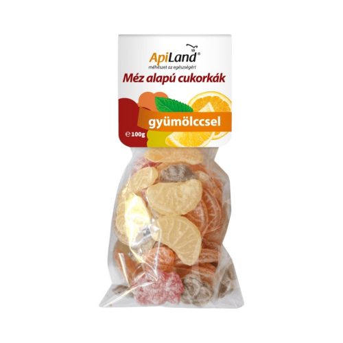 Apiland mézes és gyümölcsös cukorkák 100g